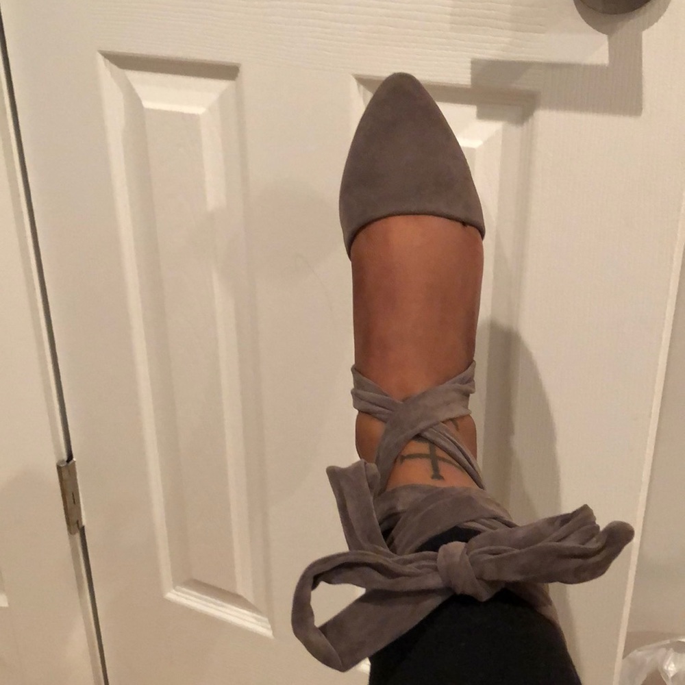 Lace Up Ballerina Flats